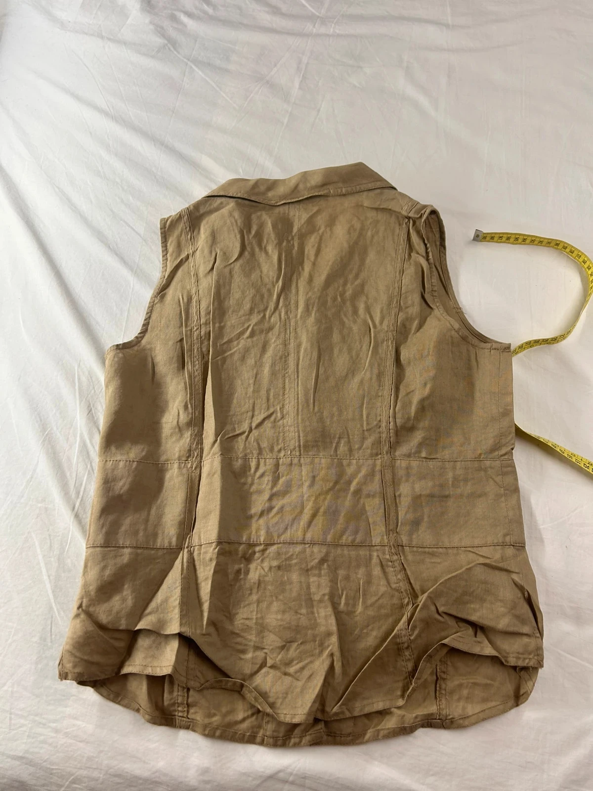 Chemise manches courtes beige vintage – photo 8